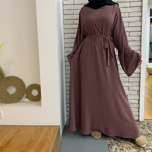 Abaya Femme Marron