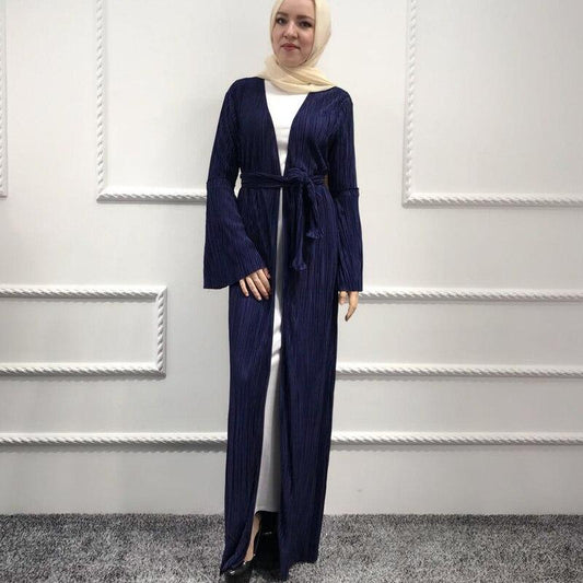 Abaya Kimono Bleu Marine Élégante – Confort Moderne avec une Touche d'Originalité