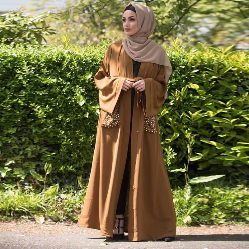 Abaya Kimono Marron - Élégance et Confort