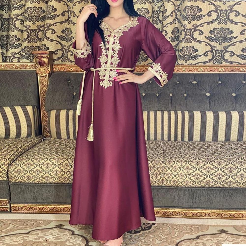 Caftan Marocain Bordeaux