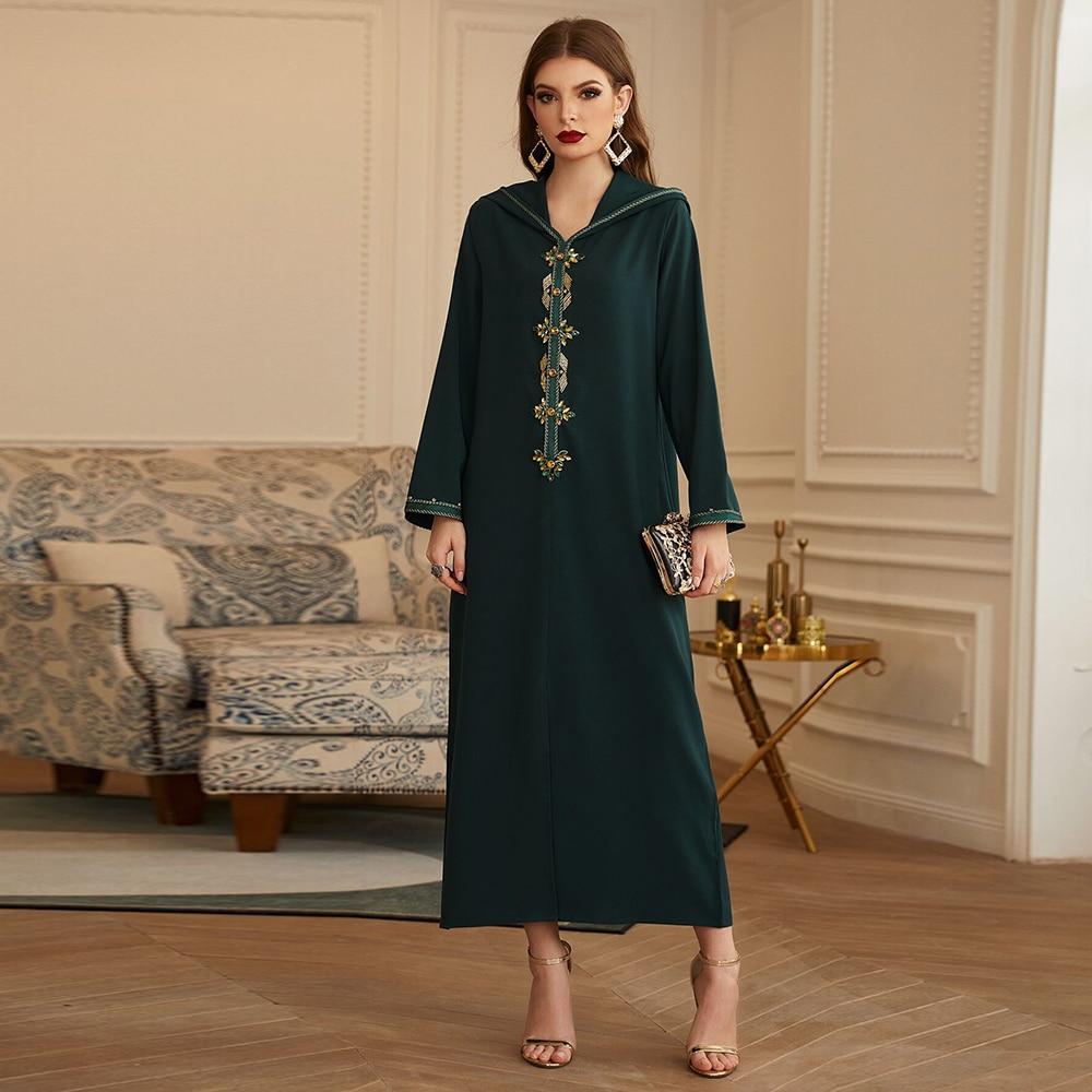 Djellaba Femme Moderne Vert Olive